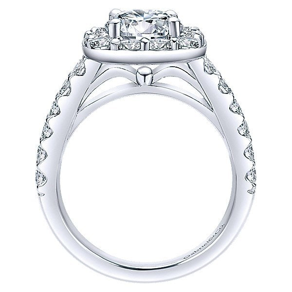 Bailey - Platinum 1 Carat Round Twisted Natural Diamond Engagement Ring @  $2725 | Gabriel & Co.